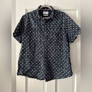 Cactus Brand 100% Cotton Stars Short Sleeve Button Down Shirt